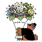 OSEKKAIプロジェクトのアイコン花束を持ったこじゅまる