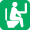 アイコン：トイレ洋式便器（手すり付）