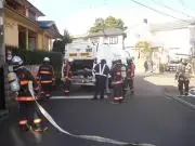 写真：美園地区での火災の様子