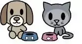 犬猫のイラスト