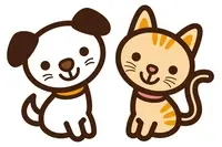 犬と猫のイラスト