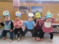 写真：豆まき（北園保育所）