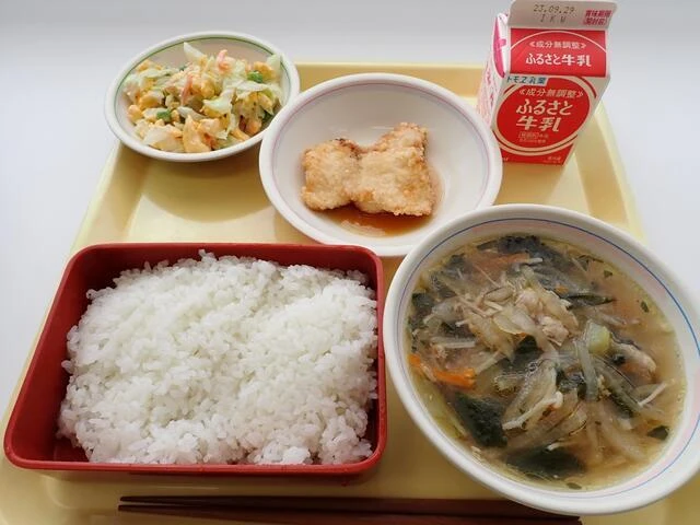 写真：9月19日（火曜）給食