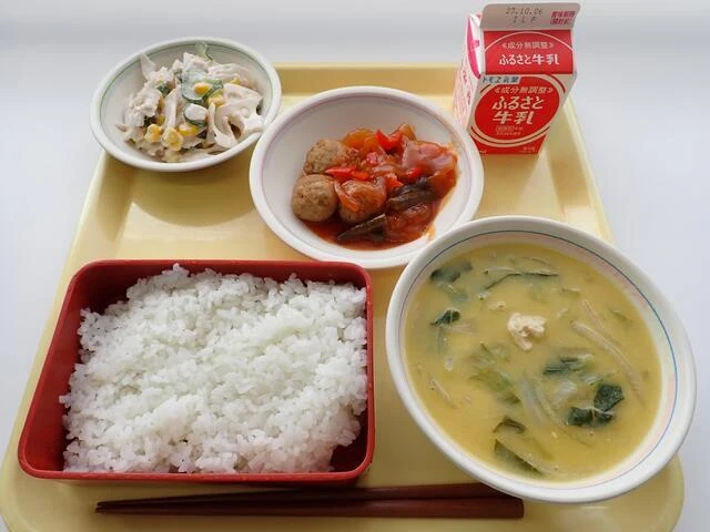 写真：9月26日（火曜）給食