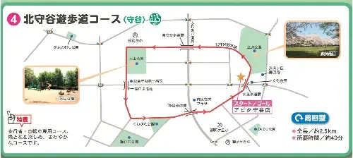 地図：北守谷遊歩道コース