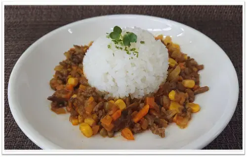写真：お手軽キーマカレー