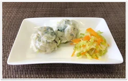 写真：ほうれん草のシューマイ