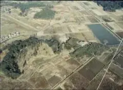 写真：守谷城址の航空写真