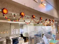 写真：高野公民館の窓口装飾