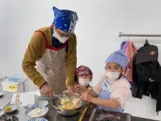 写真：参加したお父さんと子ども