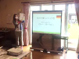 写真：ドイツ語練習の様子