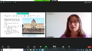 写真：オンラインでの講義の様子