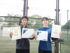 男子3位ペアの写真