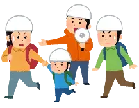 イラスト：防災訓練