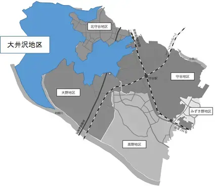地図：大井沢地区