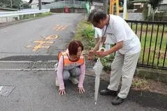 写真：声かけ訓練