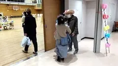 写真：検温の様子