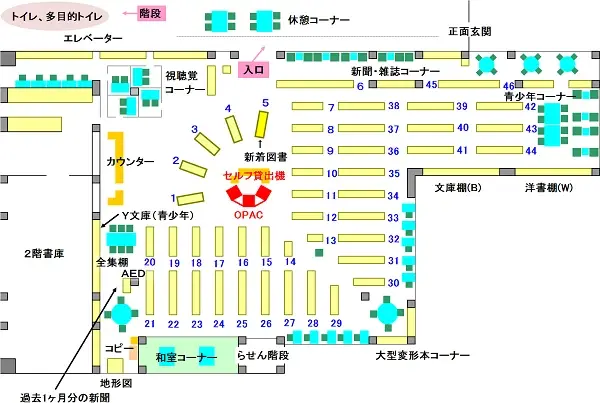 イラスト：2階フロアマップ