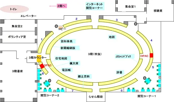イラスト：3階フロアマップ