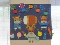 写真：夏のお祭り壁飾り