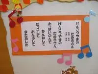 写真：げんこつやまのたぬきさんの歌詞