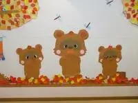 写真：たぬき三兄弟