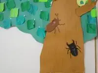 写真：かぶとむしやクワガタの飾り