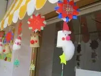 写真：クリスマスのつるし飾り