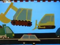 写真：のりものの壁飾り