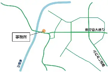 地図：事務所の位置