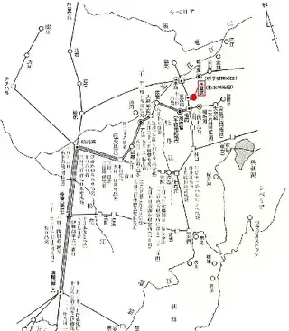 地図：弥栄村の位置