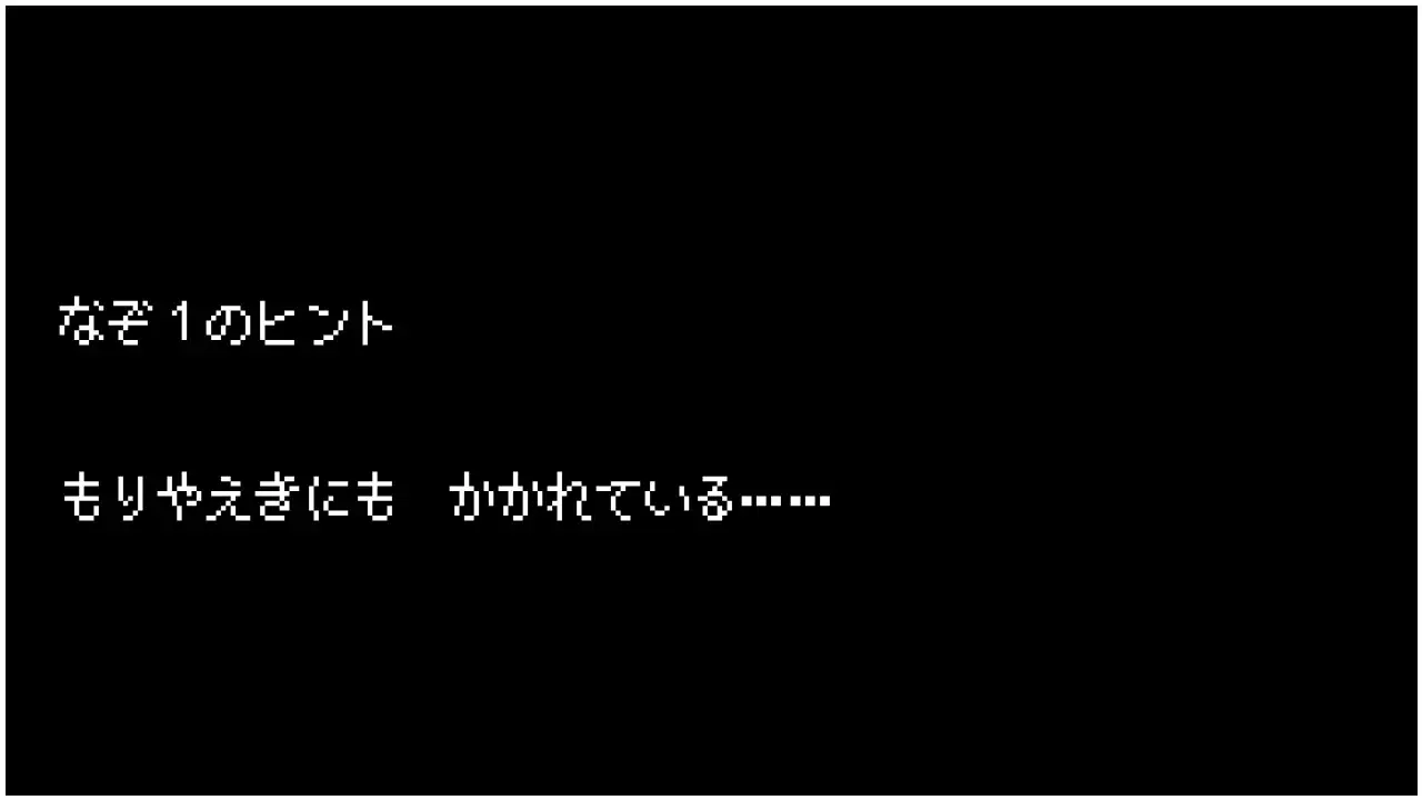 なぞ1のヒント　もりやえきにもかかれている……
