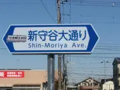 写真：新守谷大通りの看板