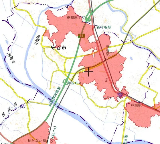 地図：人口集中地区境界図