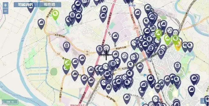 地図：Morinfoレポートマップ