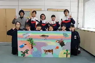 写真：愛宕中学校の生徒