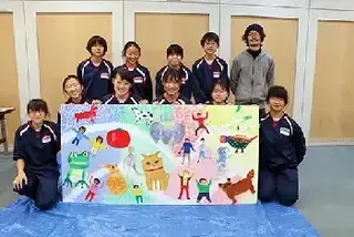 写真：けやき台中学校の生徒