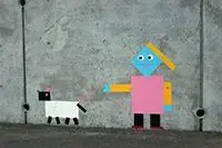 写真：18か所目に描かれたロボット