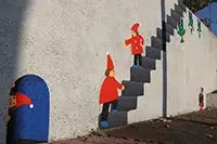 写真：9か所目の中央に描かれた階段