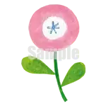イラスト：ピンクの花