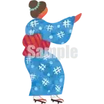 イラスト：浴衣の女性A