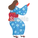 イラスト：浴衣の女性B