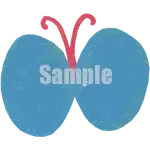 イラスト：青い蝶