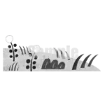 イラスト：花と芝生B