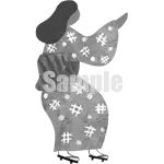 イラスト：浴衣の女性A