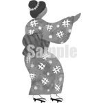 イラスト：浴衣の女性B