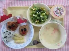 写真：クリスマスのメニュー