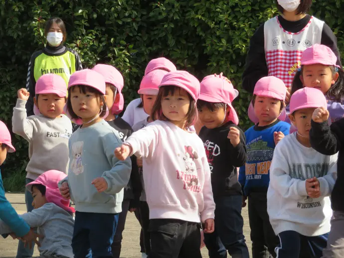 写3歳児マラソンスタート