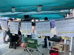 夕市のブースにある各テーマのアイデアシート