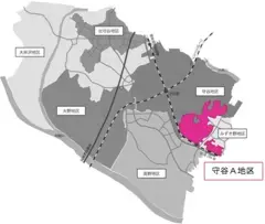 守谷A地区まちづくり協議会対象地区（地図画像）